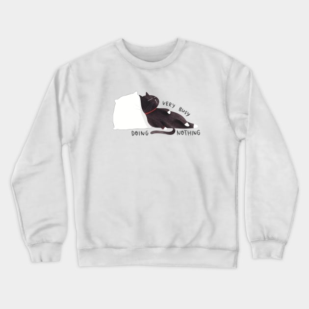 Very busy doing nothing Crewneck Sweatshirt by Moonaries illo